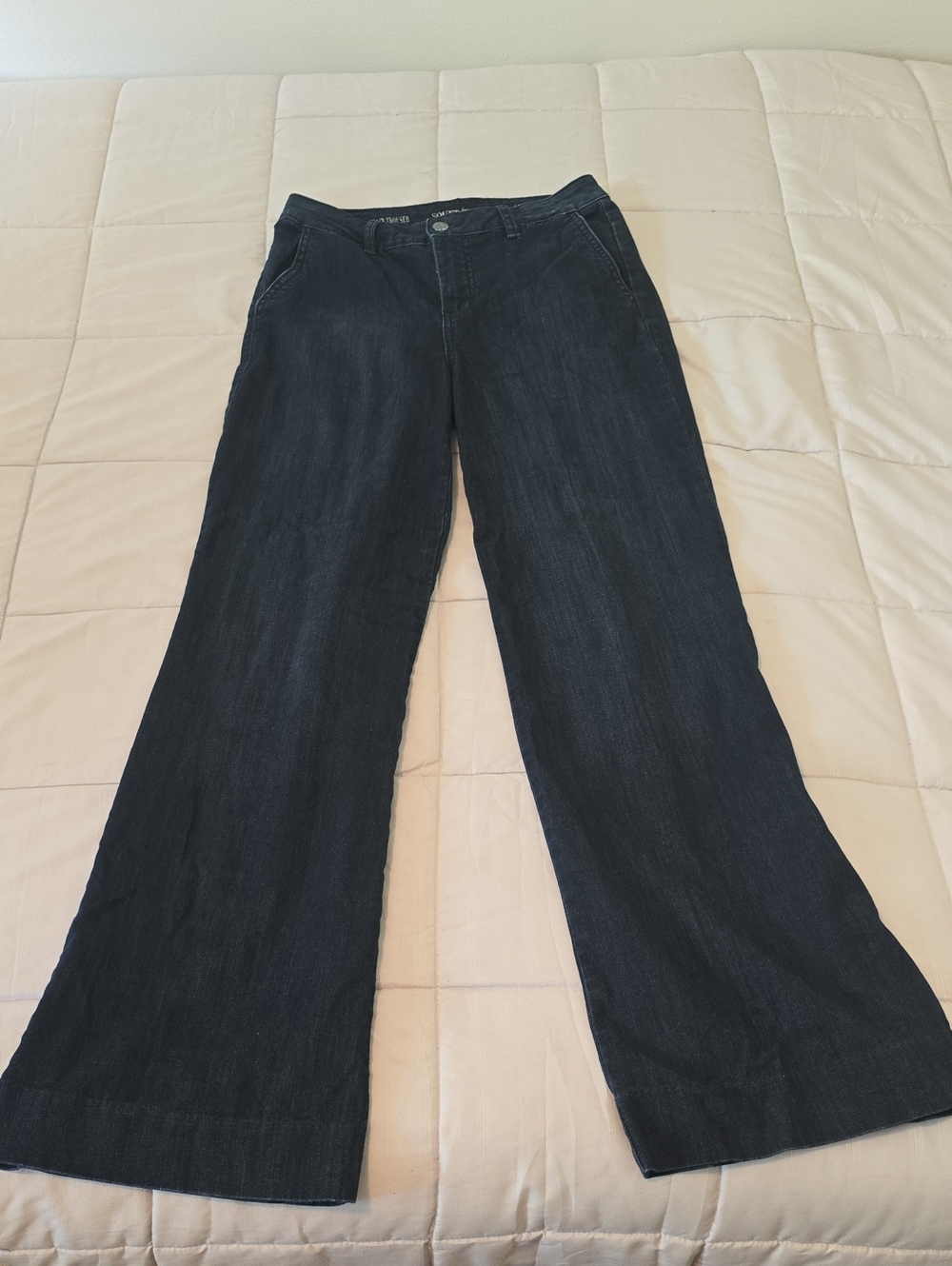 Wide-Leg Indigo Women's Denim Trousers